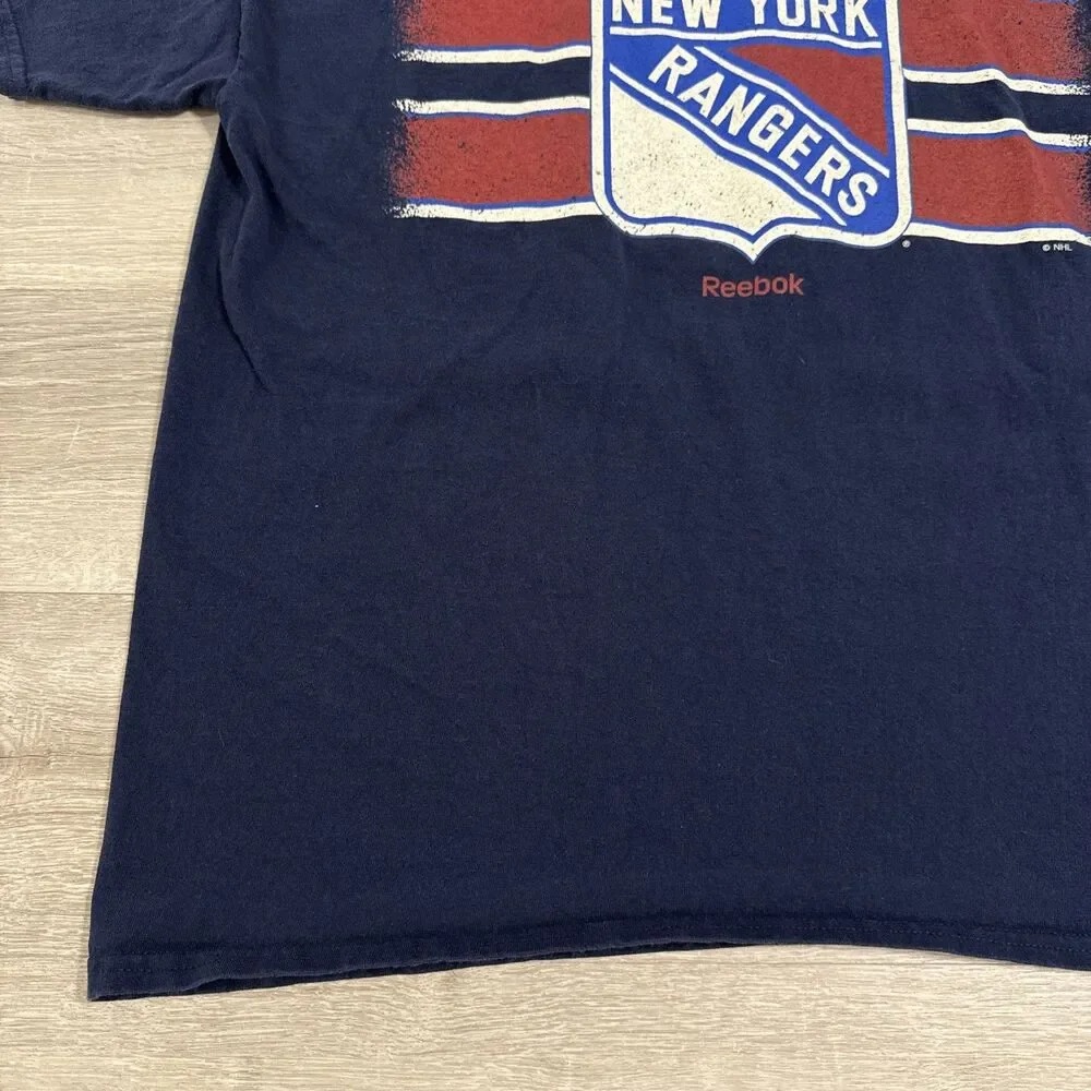 Michael Del Zotto Shirt New York Rangers NHL Reebok MSG Exclusive Men’s Blue XL